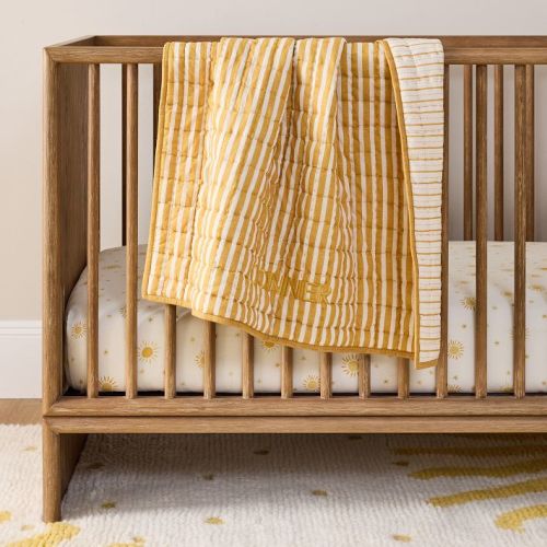 Modern Stripe Reversible Baby Quilt