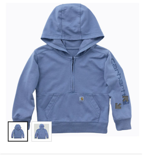 Kids' Long Sleeve Re-Engineered Garment Dye Half-Zip Sweatshirt (Baby/Toddler) | Carhartt