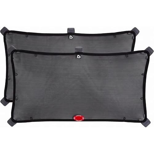 Munchkin® Brica® Magnetic Stretch to Fit™ Car Window Shade for Baby, Side Window Sun Shade, Black, 2 Pack