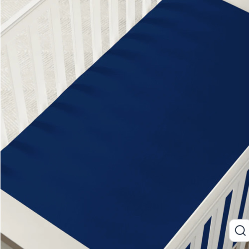 Bamboo Crib Sheet in Blue Depths