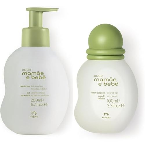 Mamãe e Bebê Cologne & Moisturizer Bundle | Gentle Alcohol-Free Baby Perfume & Fast Absorbing Lotion | Vegan, 98%+ Natural Origin, Hypoallergenic, Dermatologist-Tested | Mamãe & Bebê