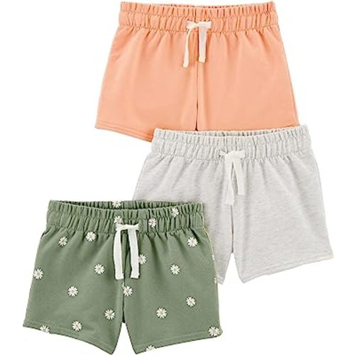 Simple Joys by Carter's Girls' 3-Pack Knit Shorts