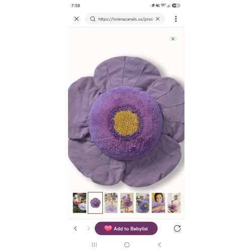 FLOOR CUSHION PURPLE POPPY – Lorena Canals | Official Website
