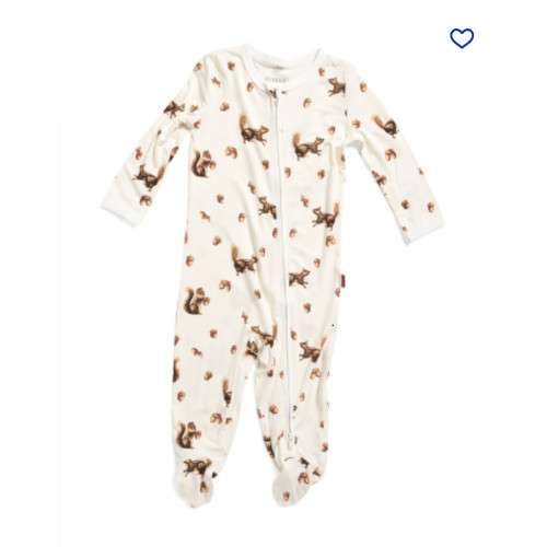 Newborn Boys Luxe Stretch Chipmunk Zipper Footed Coveralls | Baby Boys (0-24m) | Marshalls