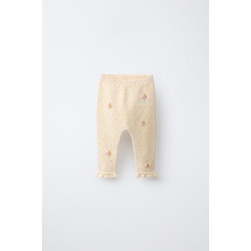 OPENWORK AND BOBBLE PANTS - Ecru | ZARA United States
