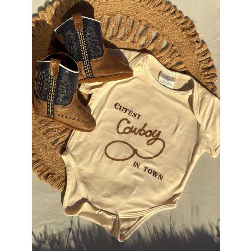 Cutest Cowboy in Town- Onesie/Bodysuit/Toddler Shirt- Custom Design
