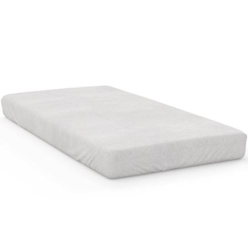 goumikids Gray Organic Crib Sheet: Solid Fitted Design for Standard Crib, 9-Inch Depth, Bamboo & 1 Count
