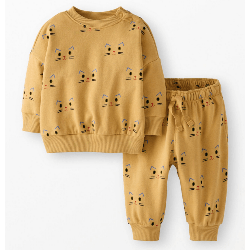 Baby Oversized French Terry Sweatshirt & Sweatpants Set | Hanna Andersson