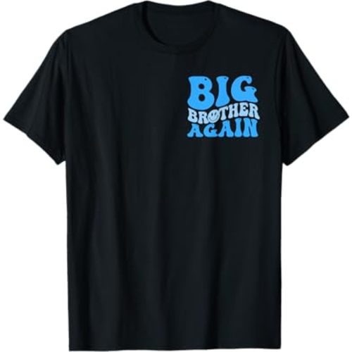 Funny Big Brother Again for Boys Promoted to Big Bro 2 Sided T-Shirt