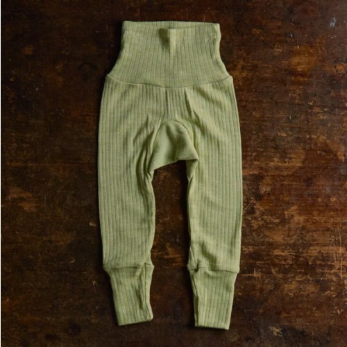 Baby Merino Wool/Cotton/Silk Pants - Green Melange