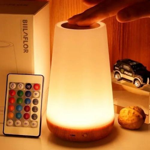 Dimmable Touch Lamp for Bedroom, Portable Table Bedside Desk Lamps, 5 Brightness & 13 RGB Colors, Suitable for Bedroom/Bathroom/Hallways/Living Room