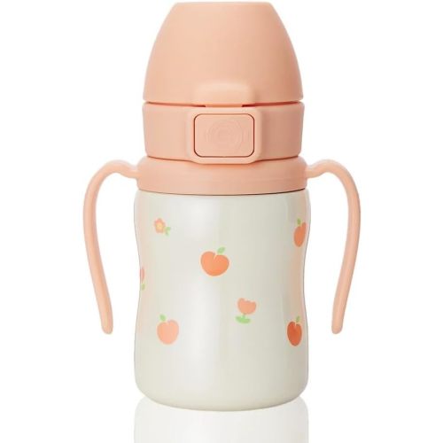 GROSMIMI Insulated 316 Stainless Steel Spill Proof Straw Cup, Water bottle with Flip Top for Toddlers, BPA Free (air balloon, 6oz)