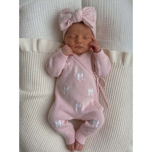 BOW EMBROIDERY LONG KIMONO ROMPER