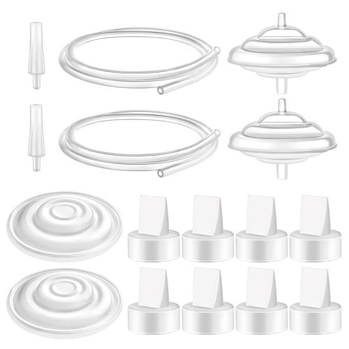 Maymom Pump Parts and Tubing Adapter Compatible with Spectra S1 S2 9 Plus Synergy Gold Breastpump Replace Backflow Protector Membrane Duckbill Valve Tube Not Original Spectra Replacement Pump Parts.