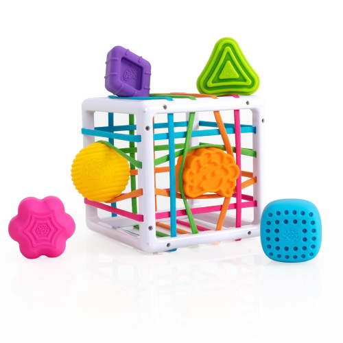 Fat Brain Toys InnyBin Shape Learning Toys, Sensory Toys for Babies and Toddlers, Baby Toys Ages