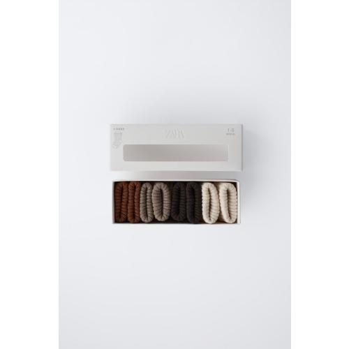 FOUR-PACK OF COLORED SOCKS IN A BOX - Brown | ZARA United States