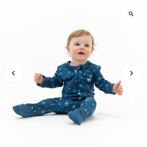 To The Moon Baby Zip Up | Infant Gift | BURLEBO