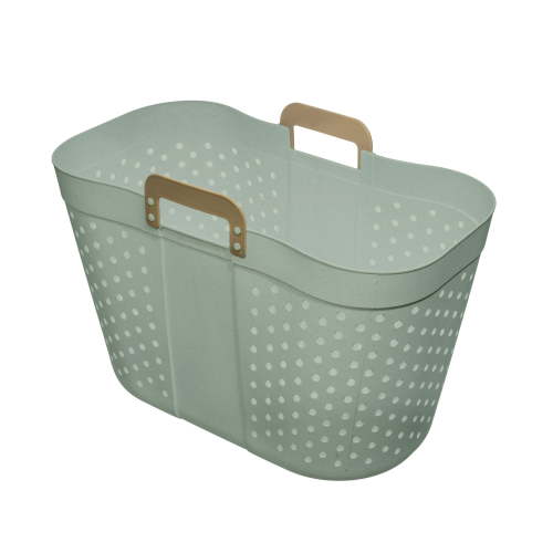 Mainstays Oval Flex Decorative Basket Sage Plastic Easy to Clean for Storage