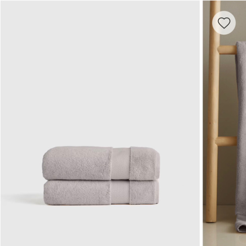 Turkish Ultra Plush Bath Towel (Set of 2) in Grey
