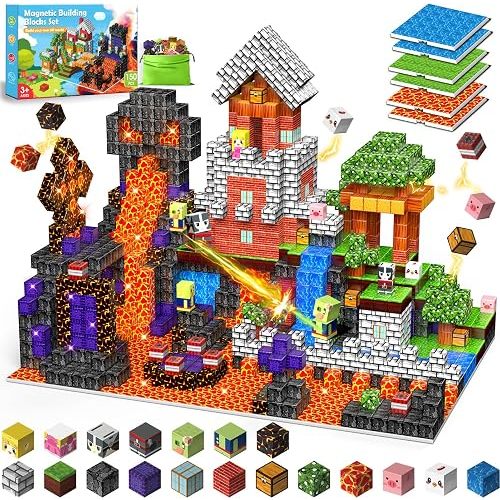 Magnetic Blocks, Luckades 150Pcs Building Blocks Kids Toys for 3-8 Year Old