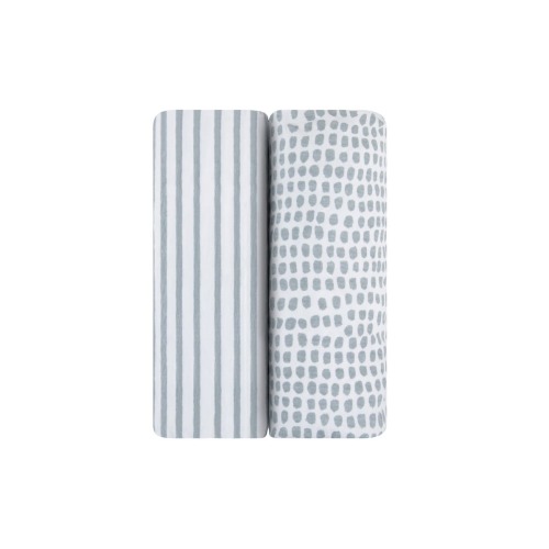 Baby Fitted Waterproof Crib Sheet Set 2 Pack