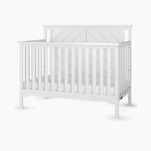 Child Craft Hampton Flat Top 4-In-1 Convertible Crib - Matte White