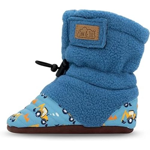 JAN & JUL Fleece Stay-Put Cozy Booties, Non-Slip Boots for Babies and Toddlers