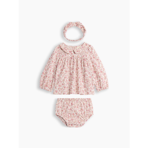 Baby Three-Piece Print Outfit Set