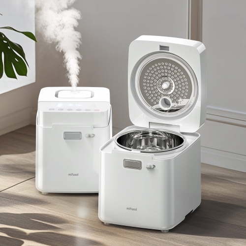Mifasol Stainless Steel Humidifier, 3.3L/0.87Gal Steam Humidifier Large Room up to 800 sq ft, Easy to Clean Warm Mist Humidifiers for Bedroom, White