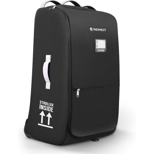 Stroller Bag for Airplane, Stroller Travel Bag Compatible with UPPAbaby Vista VI V2 V3, Cruz V1 V2 V3, Rolling Wheel Bag with Storage Pocket,Multiple Handles,Luggage Tag for Flight Travel,Black