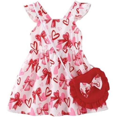 Mioglrie Baby Girl Clothes Newborn Dress Summer Toddler Girls' Clothing Casual Sundress with Cute Bag Infant Outfits