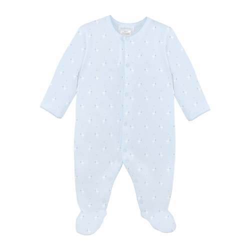 Baby Stork Printed Footie | Baby Boy