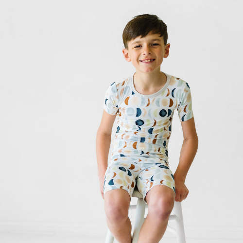 Luna Neutral Two-Piece Short Sleeve & Shorts Pajama Set – Little Sleepies
