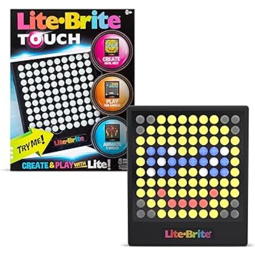 Lite-Brite Touch - Create, Play and Animate - Light Up Portable Stem Sensory Learning Toy, Creative Art Stem Toy for Girls, Boys, Unisex, Toddler, Holiday, Birthday, Gift, Ages 6+