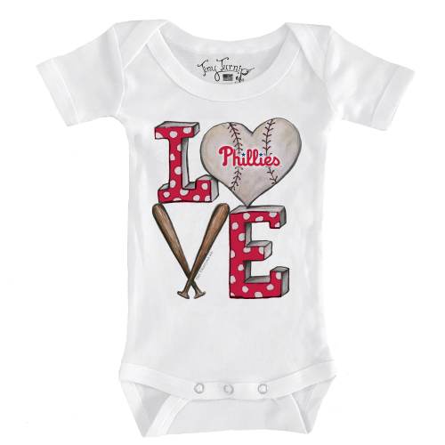Infant Philadelphia Phillies Tiny Turnip White Baseball Love Bodysuit