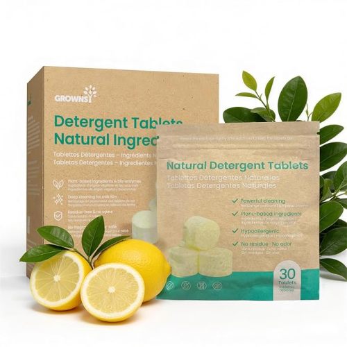 GROWNSY Bottle Washer Detergent Tablets, 130 Count, Deep Cleaning, Compatible with All Brands of Baby Bottle Washers, Removes Milk Residue, Grease & Odor from Bottles and Pump Parts
