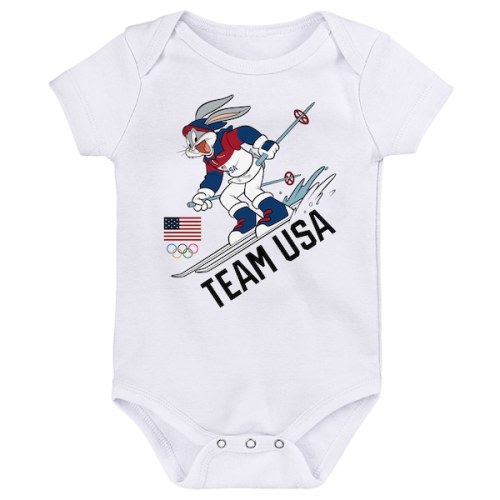 Team USA x Looney Tunes Outerstuff Infant Ski Pow-Pow Bodysuit - White