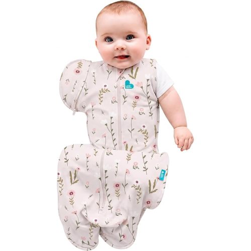 Love to Dream Swaddle Up Transition Swaddle, 1.0 TOG, Patented Zip-Off Wings, Gently Help Baby Transition from Being Swaddled to Arms Free When Showing Signs of Rolling, 13-19 lbs, Mini Posy