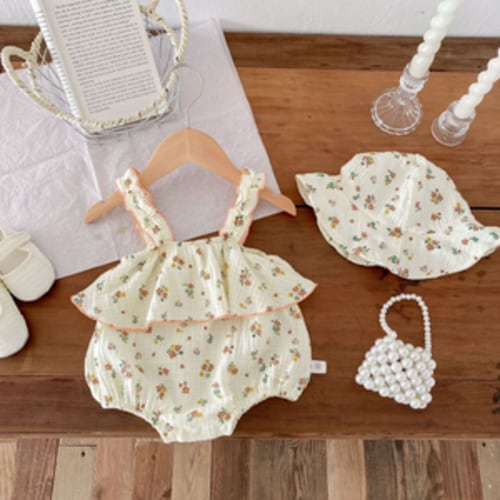 Lily Sleeveless Bodysuit With Bucket Hat – Teeny Mini Me