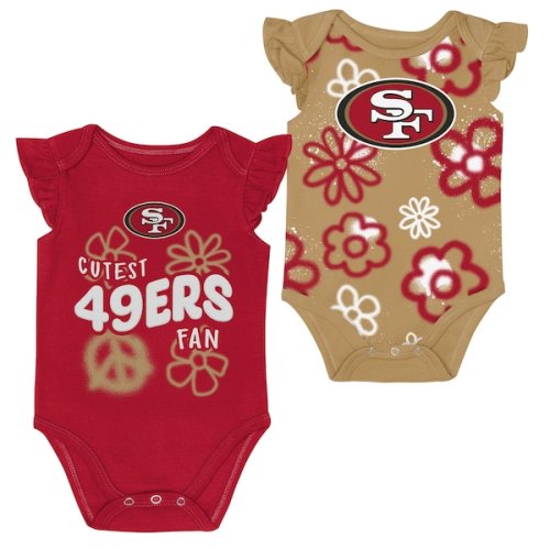 Girls Newborn & Infant San Francisco 49ers Outerstuff The Sunshine Two-Piece Bodysuit Set