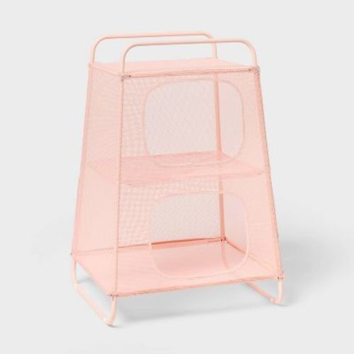 Kids' Mesh Plush and Toy Storage Tower Pink - Pillowfort™