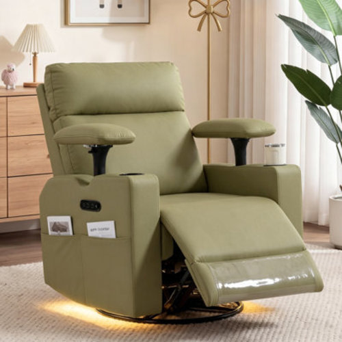 Latitude Run® Rocking Chair Nursery With Adjustable Armrests&Headrest,Power Glider Recliner Nursing Chairs For Breastfeeding | Wayfair