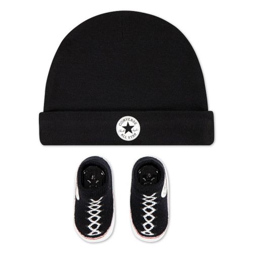 Converse Baby Beanie with Booties Gift Box Set - 0-6M