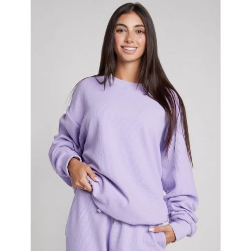 Waffle Lounge Long Sleeve | Waffle Knit Long Sleeve Shirt | Comfrt