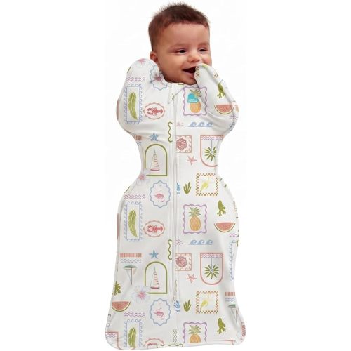 Love to Dream Swaddle UP, Baby Sleep Sack, Self-Soothing Swaddles for Newborns, Improves Sleep, Snug Fit Helps Calm Startle Reflex, New Born Essentials for Baby,1.0 TOG, 5-8.5 lbs, Vacation Days
