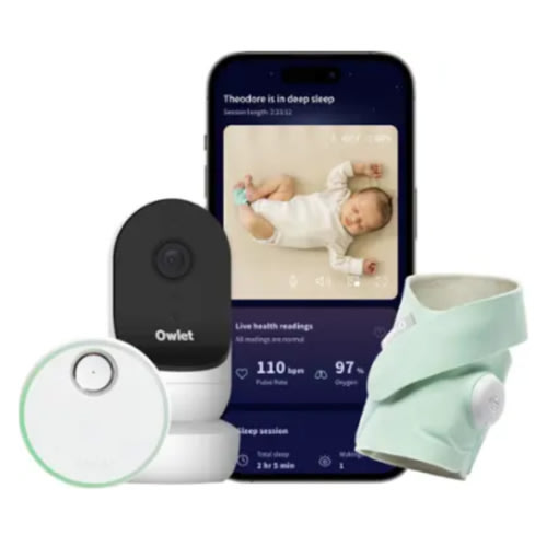 Owlet - Dream Duo 2 Smart Baby Monitor: FDA-Cleared Dream Sock and Cam 2 HD Wi-Fi Video - Mint