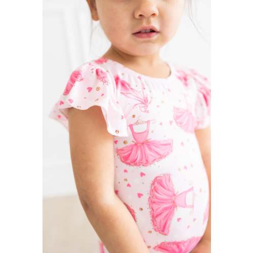 Pirouette S/S Flutter Sleeve Leotard | Mila & Rose