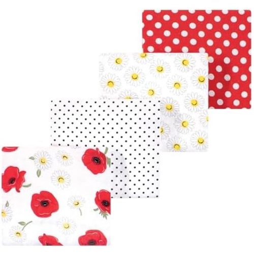 Luvable Friends Little Treasure Flannel Receiving Blankets 4pk