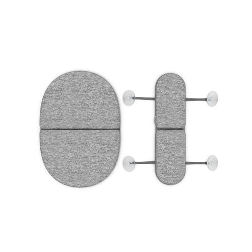 Lalo Knee & Elbow Saver - Foldable Padded Cushions for Bathtime, Quick-Dry, Suction Cups for Stability, Bath Kneeler and Elbow Rest Pad Set 17 x 11.5 in Knee Pad & 16 x 4.5 in Elbow Pad - Heather Grey