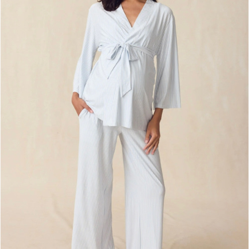 LAKE | Women | DreamModal™ Pajamas | Fog Maternity Kimono Bundle